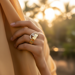 Load image into Gallery viewer, 925 gold plating Plated Silver Ring with Stone for Women | Gift Ring