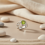 将图像加载到图库查看器中, 925 Sterling Silver Peridot Ring for Women | Gemstone Jewelry