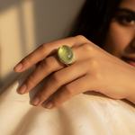 Load image into Gallery viewer, 925 Silver Peridot Oval Ring for Women | Gemstone Jewelry