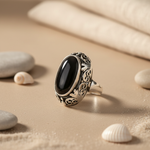 将图像加载到图库查看器中, 925 Silver Onyx Stone Ring for Men | Statement Jewelry