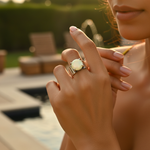 将图像加载到图库查看器中, Silver Ring with Yellow Gemstone | Women's Ring | Gift for Her