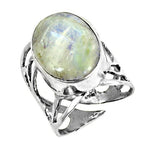Load image into Gallery viewer, 925 Silver Moonstone Ring for Women | Adjustable Statement Ring