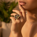 将图像加载到图库查看器中, 925 Silver Gemstone Cocktail Ring for Women | Statement Jewelry