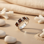 Load image into Gallery viewer, 925 Silver Garnet Gemstone Ring for Women | Statement Jewelry