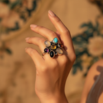 将图像加载到图库查看器中, 925 Silver Multi-Gemstone Ring for Women | Statement Jewelry