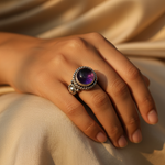 Load image into Gallery viewer, 925 Silver Amethyst Ring for Women | Gemstone Jewelry
