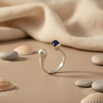 将图像加载到图库查看器中, 925 Silver Open Ring with Gemstone | Unique Jewelry for Women