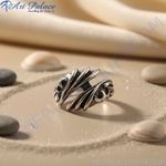 Load image into Gallery viewer, 925 Silver Abstract Ring | Statement Jewelry for Women