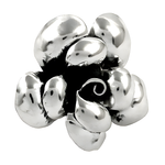 Load image into Gallery viewer, Silver flower brooch pin, crafted from polished silver, statement jewelry for women, elegant accessory, gift idea