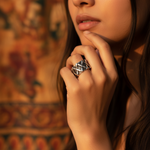 Load image into Gallery viewer, 925 Sterling Silver Woven Ring for Men | Statement Jewelry