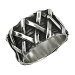 Load image into Gallery viewer, 925 Sterling Silver Woven Ring for Men | Statement Jewelry