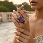 Load image into Gallery viewer, Anillo de rubí en plata 925 | Anillo llamativo para mujer