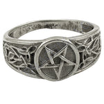 将图像加载到图库查看器中, 925 Sterling Silver Pentagram Ring | Gothic Jewelry for Men