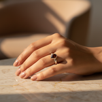 将图像加载到图库查看器中, 925 Silver Garnet Teardrop Ring for Women | Gift Jewelry