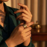 Load image into Gallery viewer, 925 Silver & gold plating Spinner Ring for Women | Anxiety Relief