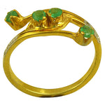 将图像加载到图库查看器中, gold plating Emerald Ring for Women | Gemstone Jewelry Gift
