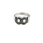 Load image into Gallery viewer, 925 Silver Marcasite Infinity Ring for Women | Gift Jewelry