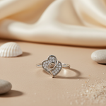 将图像加载到图库查看器中, 925 Sterling Silver Diamond Heart Ring | Women's Ring | Gift