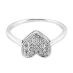 Load image into Gallery viewer, 925 Silver Heart Ring with Cubic Zirconia | Women's Jewelry