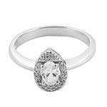 将图像加载到图库查看器中, 925 Silver Pear Cut Halo Ring for Women | Engagement Gift
