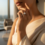 将图像加载到图库查看器中, 925 Silver Cubic Zirconia Ring for Women | Engagement Gift