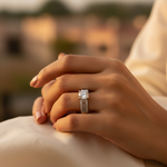 将图像加载到图库查看器中, Silver Solitaire Diamond Ring for Women | Engagement Ring
