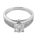 将图像加载到图库查看器中, Silver Solitaire Diamond Ring for Women | Engagement Ring