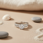 将图像加载到图库查看器中, Silver Solitaire Diamond Ring for Women | Engagement Ring