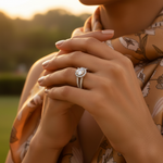 将图像加载到图库查看器中, 925 Silver Diamond Halo Ring for Women | Engagement Ring
