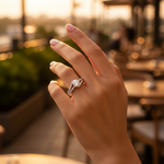 将图像加载到图库查看器中, Silver Solitaire Engagement Ring | Round Cut Diamond | For Women