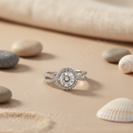 Load image into Gallery viewer, 925 Silver Cubic Zirconia Halo Ring for Women | Engagement Gift