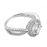 Load image into Gallery viewer, 925 Silver Cubic Zirconia Halo Ring for Women | Engagement Gift