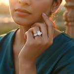 将图像加载到图库查看器中, 925 Silver Oval Cut Ring | Women's Engagement Ring