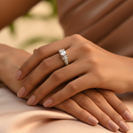将图像加载到图库查看器中, Silver Oval Cut Cubic Zirconia Ring for Women | Gift Jewelry