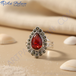 Load image into Gallery viewer, 925 Silver Red Carnelian Ring for Women | Gemstone Jewelry