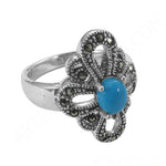 Load image into Gallery viewer, 925 Silver Turquoise Marcasite Ring for Women | Gift
