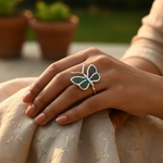 将图像加载到图库查看器中, 925 Silver Butterfly Opal Ring for Women | Gift Jewelry