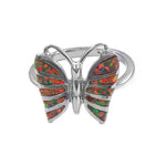 将图像加载到图库查看器中, 925 Silver Butterfly Ring with Opal Stone | Women's Jewelry