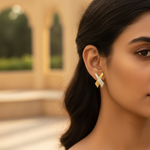 Load image into Gallery viewer, gold plating X Crystal Stud Earrings for Women | Fashion Jewelry