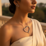 Load image into Gallery viewer, Heart Stud Earrings Set | 925 Silver Cubic Zirconia Women's Jewelry