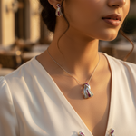 Load image into Gallery viewer, Juego de pendientes de rubí y plata | Joyas deslumbrantes para mujer | Regalo