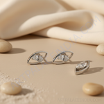 Load image into Gallery viewer, 925 Silver Stud Earrings with White Stone | Women's Jewelry Gift