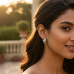 Load image into Gallery viewer, 925 Silver Stud Earrings with White Stone | Women's Jewelry Gift