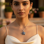 Load image into Gallery viewer, Conjunto de pendientes y colgante de estrella de zafiro en plata 925 | Regalo para ella