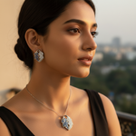 Load image into Gallery viewer, 925 Silver Blue Sapphire Leaf Jewelry Set | For Women