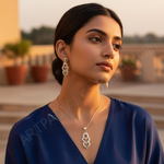 Load image into Gallery viewer, Gold Crystal Heart Pendant Earrings Set for Women | Gift