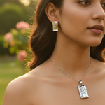 Load image into Gallery viewer, Juego de pendientes colgantes de plata | Regalo de joyería de moda para mujer