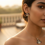 将图像加载到图库查看器中, 925 Silver Multi-Gemstone Peacock Set | Earrings & Pendant