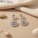 Load image into Gallery viewer, Pendientes colgantes de cristal de plata | Joyería para mujer | Regalo