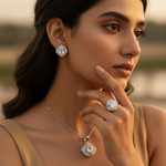 将图像加载到图库查看器中, 925 Silver Cubic Zirconia Jewelry Set for Women | Gift